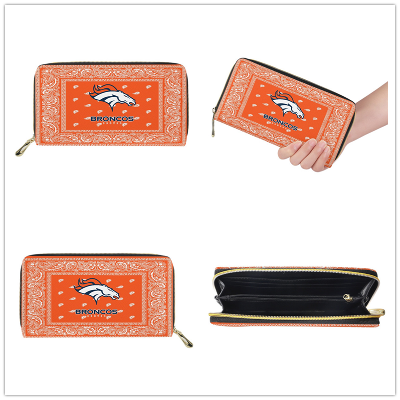Denver Broncos PU Leather Zip Wallet 001